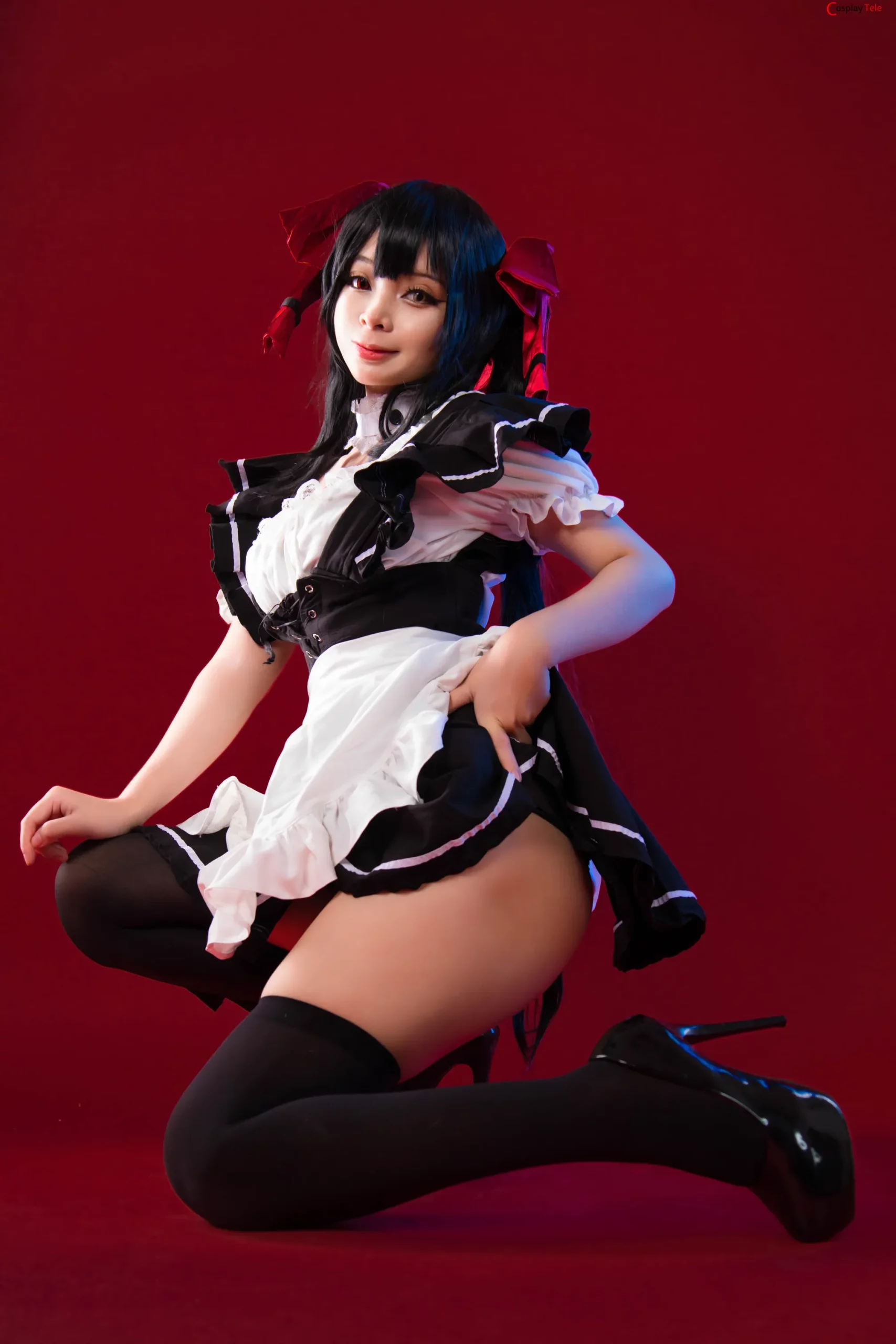 Umeko J cosplay Kurumi Tokisaki Maid